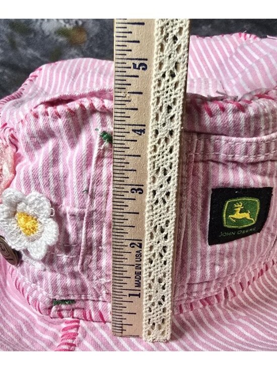 OOAK Handmade Boho Indie Pink John Deere Upcycle Bucket Hat Adjustable M 22\